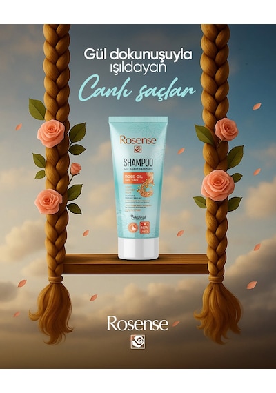Rosense Şampuan Gül Özlü 250 Ml Tüm Saç Tipleri