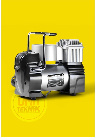 Metal Çantalı Aydınlatmalı Profesyonel 12v Çakmaklı 100 Psı Mini Hava Kompresörü Araç Kompresörü Set