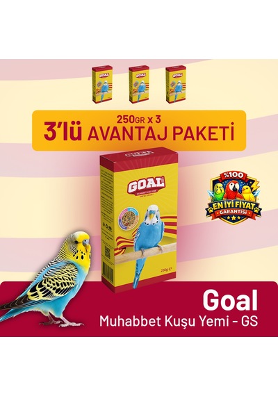 Goal Muhabbet Kuşu Yemi/gs 250 G - 3 Adet 250 G