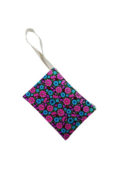 Unisex Çiçek Desenli Portföy Clutch Çanta