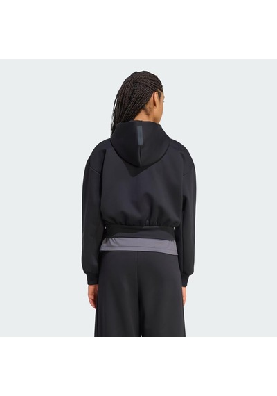 Adidas Z.n.e. Cropped Full Zip Kadın Sweatshirt C-adıkf6392b30a00 Siyah