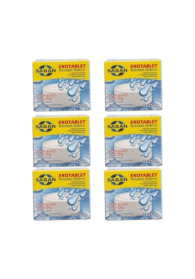 Nem Alıcı Rutubet Giderici Yedek Tablet 6'lı 2 X 250 Gram Natural Standart