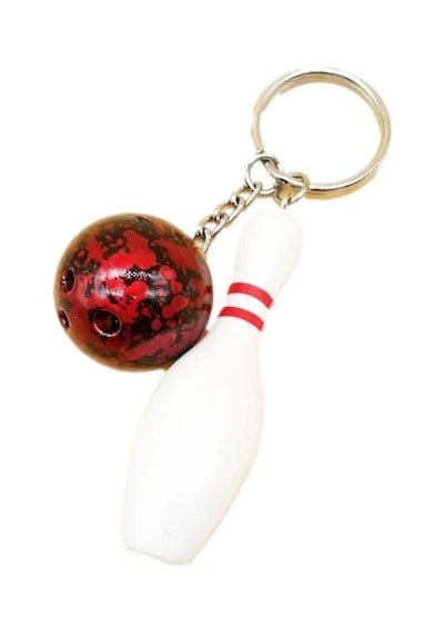 Ocean Pole Bowling Kırmızı Anahtarlık Açık Gri