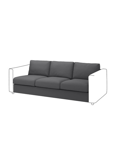 Ikea Gri Şık Kanepe - 3'lü Kanepe Ünitesi Kılıfı