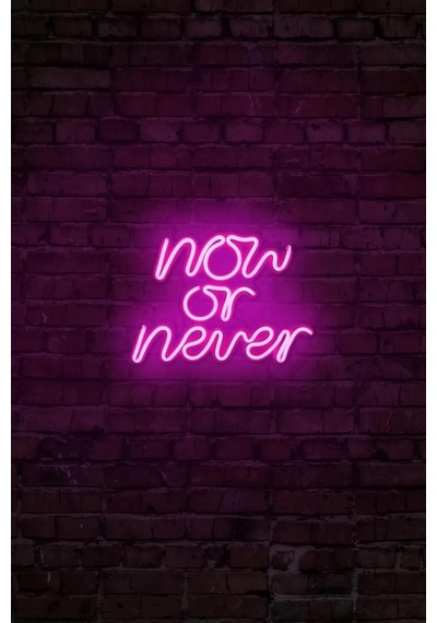 Now Or Never - Led Dekoratif Duvar Aydınlatması Neon Duvar Yazısı Sihirli Led Mesajlar