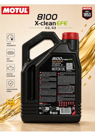 Motul 8100 X-Clean Efe 5W-30 Motor Yağı 4 L
