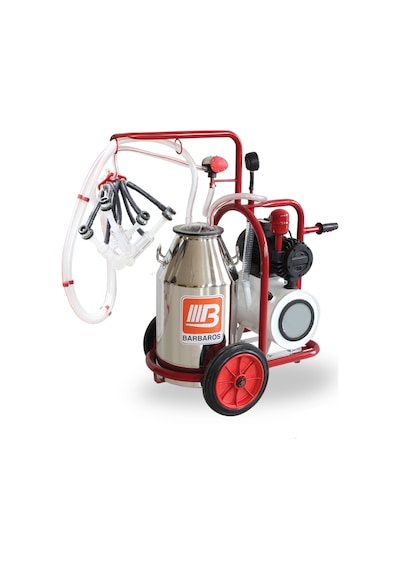Bartech Universal Model Kuru Tip Çiftli Keçi Sağım Makinesi - Paslanmaz Güğüm