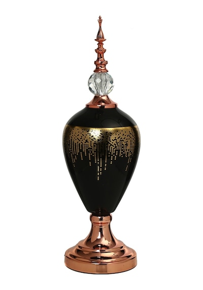 Vitale Amber Bronz Kapaklı Vazo 54 Cm Ak.je0012