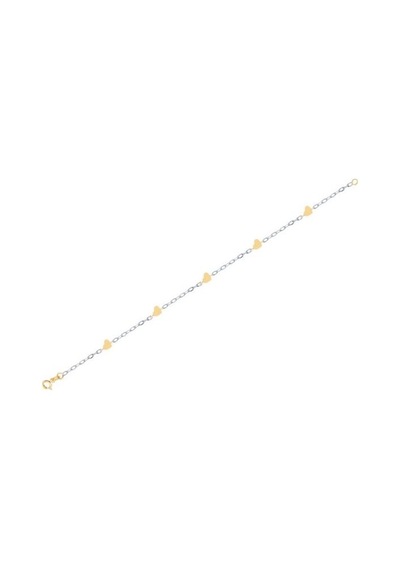 Gülaylar - Altın 14 Ayar Kalp Bileklik N11.15904 Sarı Altın