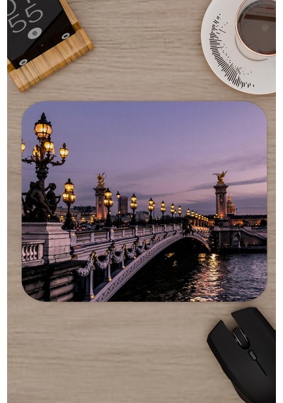 Paris Fransa Alexandre Iıı Köprüsü V4 22x18 Gaming Kauçuk Kaymaz Taban Mouse Pad Fare Altlığı