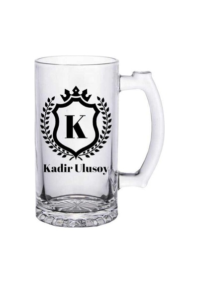 Kişiye Özel İsim Baş Harfli Bira Bardağı
