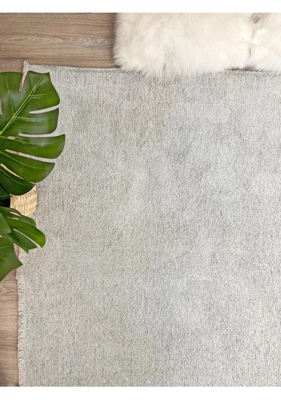 Gümüş Modern Düz Yıkanabilir Antibakteriyel Halı - Yo11500d