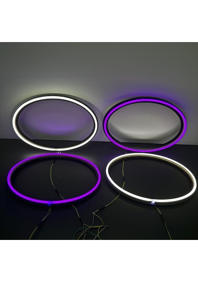 6 9 Oval Neon Led Midrange Kasnağı Pembe 1 Çift