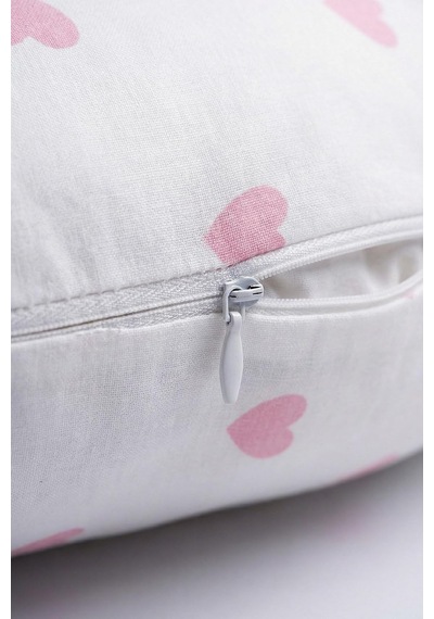 Tr Bebek Emzirme Ve Destek Minderi Yıkanabilir Kılıf Pink Heart