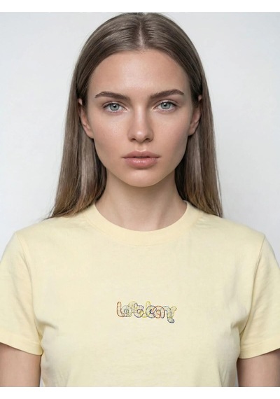 Kadın T-shirt Lf2042206 Light Yellow