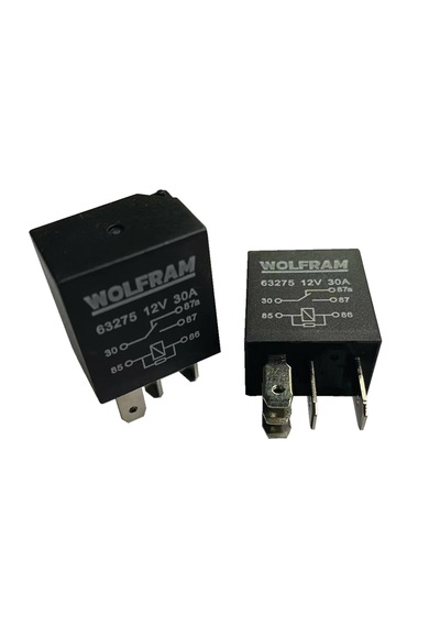 Wolfram 12 Volt 30 Amper Çift Platinli 5 Pinli Mikro Röle - 10 Adet