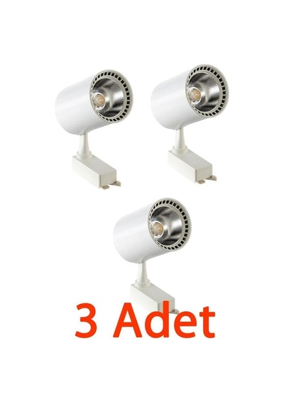 30w Cob Led Ray Spot Sarı Işık 3000k Beyaz Kasa 3 Adet Çok Renkli