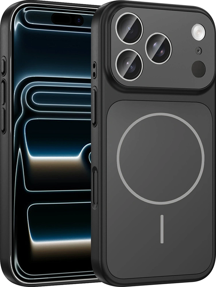 Apple Uyumlu iPhone 17 Pro Kılıf M-safe Şarj Özellikli Kamera Korumalı Formen Kılıf Siyah