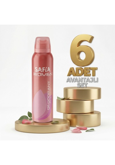 Safia Doğal Kadın Deodorant Taze Esinti 6x150 Ml