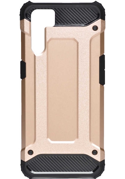 Noktaks - Oppo A91 Uyumlu - Kılıf Çift Katman Zırh Tank Crash Military Kapak - Rose Gold