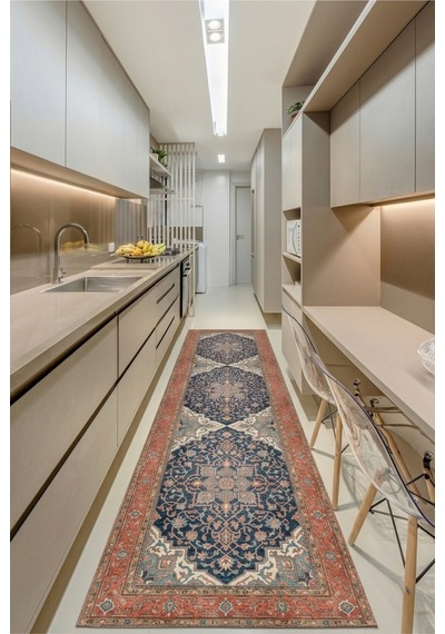 Dekoratif Halı Kaymaz Taban Leke Tutmaz Yıkanabilir Kilim Özel Ölçü Salon Halısı 3041