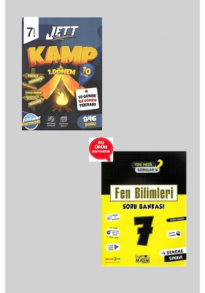 7.sınıf Yeni 1.dönem Jett Kamp Denemeleri 10 Günde İlk Dönem Tekrarı + Fen Bilimleri Sb. Hediyeli