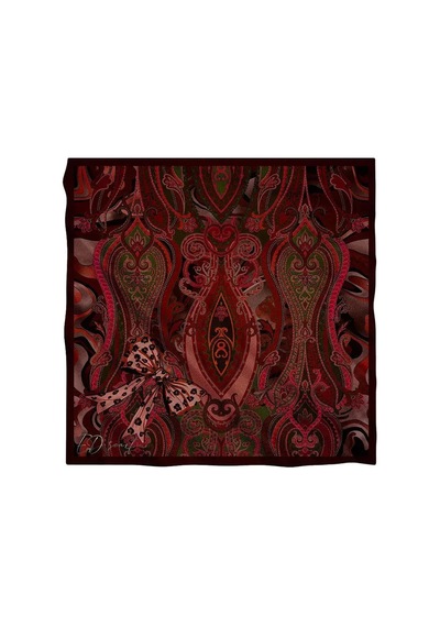 Moda Nuda Vision Art Collection Lacirna Eşarp Kahverengi