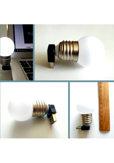 Omeniv Usb Led Ampul Fener Lamba Çocuk Gece Lambası Laptop Kamp Siyah