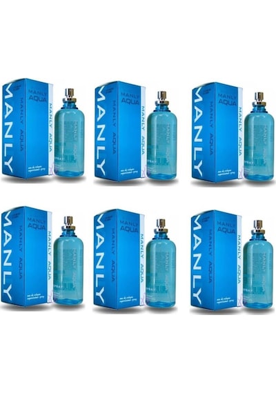 Manly Aqua Turkuaz Erkek Parfüm EDC 125 ML x 6