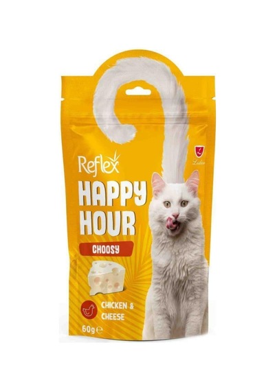 Reflex Happy Hour Choosy Tavuklu Ve Peynirli Kedi Ödül Maması 60gr - 5 Adet