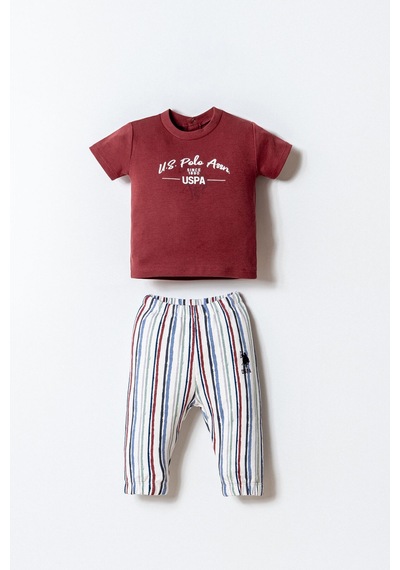 U.s. Polo Assn. Erkek Bebek Bordo Şort Takım 5274-49962 Bordo