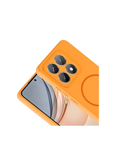 Xiaomi 14t Pro Kılıf Magsafe Destekli Kamera Korumalı Yumuşak Silikon Pazarplus Kahverengi