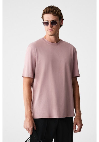 Grimelange Mocassın Erkek %100 Pamuk Baskılı Relaxed Fit Yuvarlak Yaka Kısa Kollu Koyu Pembe T-shirt Koyu Pembe Grimelange Mocassın Erkek %100 Pamuk Baskılı Relaxed Fit Yuvarlak Yaka Kısa Kollu Koyu Pembe T-shirt Koyu Pembe