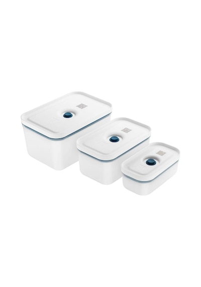 Zwilling Fresh & Save Vakumlu Saklama Kabı Seti S/m/l 3-parça Plastik Yarı Şeffaf-akdeniz Mavisi -10 Şeffaf