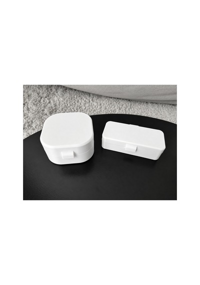 Kulak Çubuğu Ve Pamuk Seyahat Kabı 3d Baskı Taşınabilir Hijyenik Organizer Beyaz
