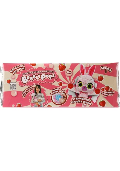 Bubble Pops Strawberry Snuggle Bunny: Kokusuyla Büyüleyen Şişme Peluş Tavşan