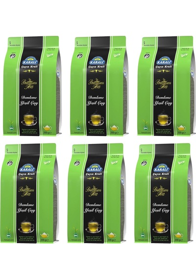 Karali Premium Demleme Yeşil Çay 6 x 200 G