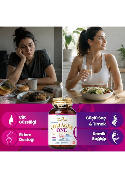 One Tek Hidrolize Kolajen Peptitler Msm, Biotin, Hyaluronik Asit, Selenyum, Vitamin D 30kapsül