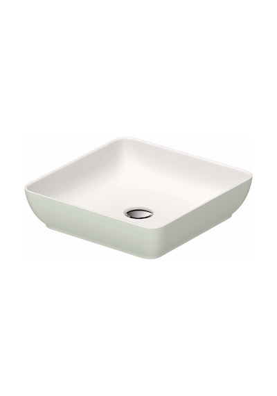 Duravit - Sivida Durocast Kare Çanak Lavabo 40 Cm Beyaz Yeşil - 266001fh00- Beyaz Yeşil