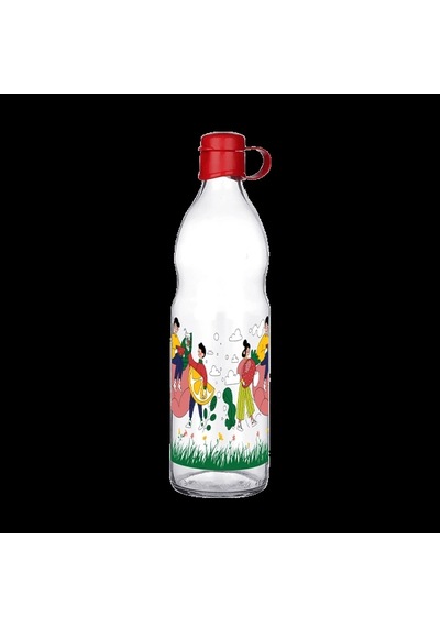 Frido Desenli Cam Suluk 1000 Ml Renkli