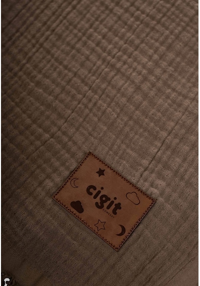Cigit Müslin Dört Kat Yatak Örtüsü 200x220 Cm K Bej Bej
