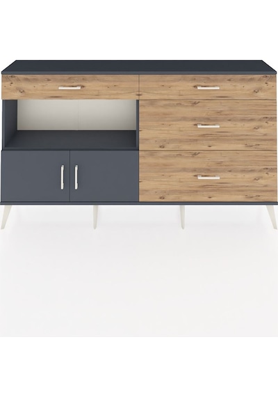 Arges Konsol Tek Raflı 4 Çekmeceli 2 Kapaklı 176x30x99 Antrasit-a Antrasit-antrasit/çam Arges Konsol Tek Raflı 4 Çekmeceli 2 Kapaklı 176x30x99 Antrasit-a Antrasit-antrasit/çam