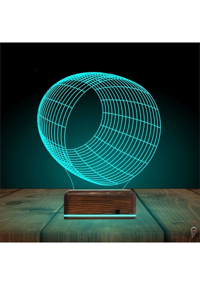Luvivia Geometrik Dekoratif 3d Lamba - Masa Gece Lambası V12 Şeffaf
