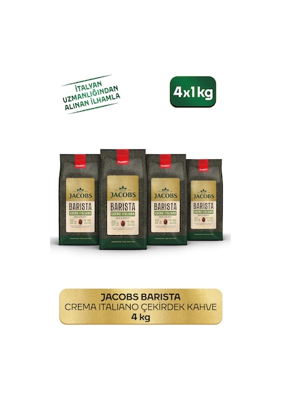 Barista Editions Çekirdek Kahve Crema Italiano 4 x 1 KG