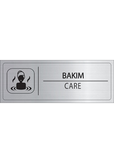 Mayeka Bakım İsimlik Gümüş Metal Kapı İsimliği Levhası Yönlendirme Tabelası