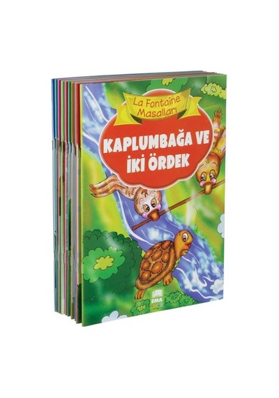 La Fontaine Masalları Büyük Boy 10 Kitap Takım - Jean de la Fontaine - Ema Çocuk