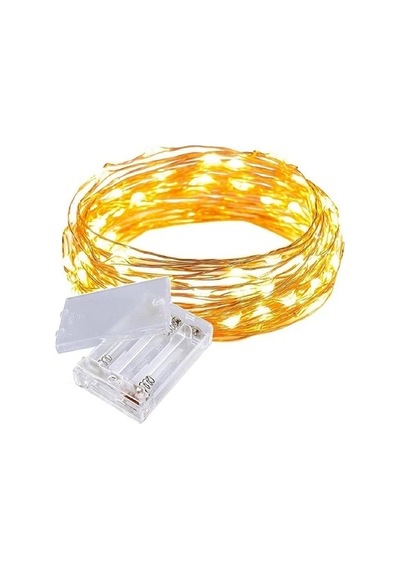 2 Adet 10 Metre Pilli Peri Led, Dekor Işık Günışığı Gün Işığı
