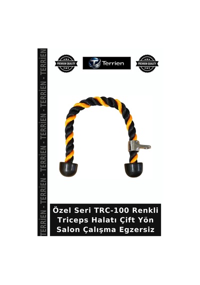 Özel Seri Trc-100 Renkli Triceps Halatı Çift Yön Salon Çalışma Egzersiz