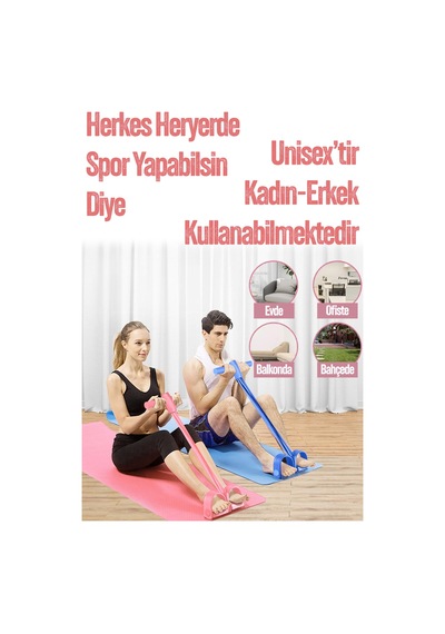 Body Trimmer Mekik Kürek Çekme Bel İnceltme Aleti Evde Spor Lastikli Egzersiz Lastiği Pembe
