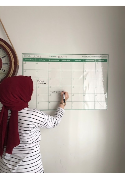 Planlayıcı Akıllı Kağıt Aylık Plan Çizelgesi Kağıt Tahta+Kalem